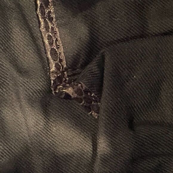 1101 1990s Squared By Sondra Roberts Hobo Bag Embossed Navy Leather New - Picture 6 of 13